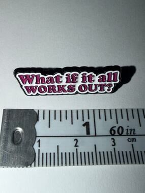 What If It All Works Out? Script Pin Brooch